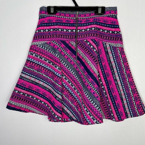 Pink and Blue Patterned Women's Skirt - Picture 5 of 9